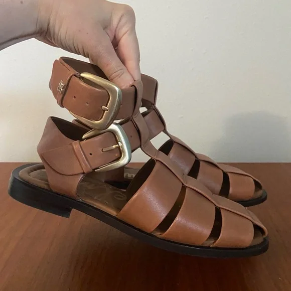 Sam Edelman Dawn Leather Sandals - Picture 3 of 5